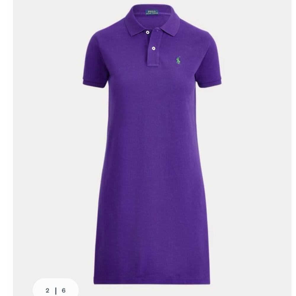 NWOT Women’s Polo Ralph Lauren Cotton Mesh Polo Dress in Chalet Purple SZ XS